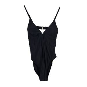 Summersalt Swimsuit Womens 2 Black The Wave One-Piece V-Neck Scoop Back